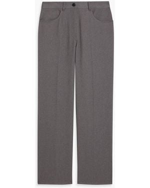 LE17SEPTEMBRE Twill Wide-Leg Pants - Gray