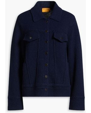 Guest In Residence Jean Cashmere And Wool-blend Jacket - Blue
