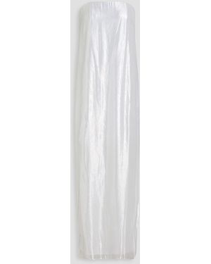 STAUD Casey Strapless Silk-Blend Maxi Dress - White