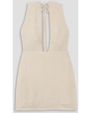 Savannah Morrow Altyn crinkled silk and bamboo-blend mini dress - Natur