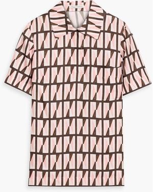 Emilia Wickstead Antonia Printed Silk-Twill Shirt - Red