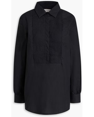 Officine Generale Milana Pintucked Cotton-Poplin Shirt - Blue