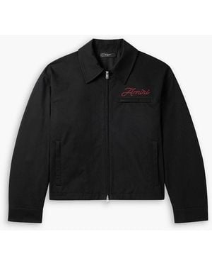 Amiri Jacke aus baumwoll-twill - Schwarz