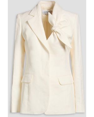 Gabriela Hearst Oslo Knotted Linen-Twill Blazer - Natural