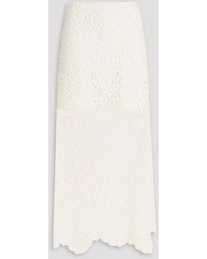 Maje Crocheted Cotton Maxi Skirt - Natural