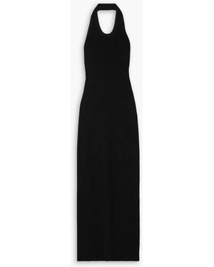 Proenza Schouler Meryl Crepe Halterneck Maxi Dress - Black