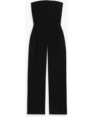 Vince Strapless Crepe Wide-Leg Jumpsuit - Black