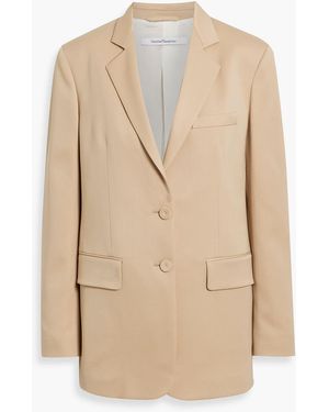 Another Tomorrow Wool-Blend Blazer - Natural