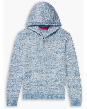 The Elder Statesman Nora Cotton Zip-Up Hoodie - Blue