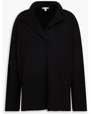 James Perse French Cotton-terry Sweatshirt - Black