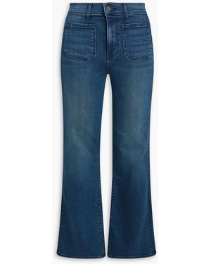 Veronica Beard Crosbie High-Rise Slim Wide-Leg Jeans - Blue