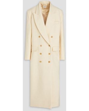 Khaite Barlow Double-breasted Crepe Coat - Natural