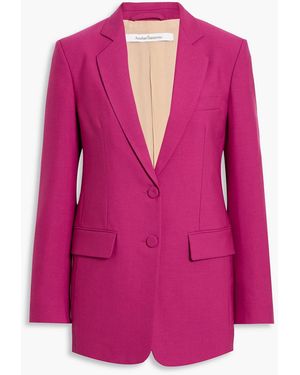 Another Tomorrow Wool Blazer - Pink