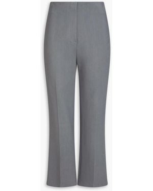 Nanushka Erinna Twill Straight-Leg Trousers - Grey