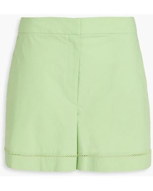 Theory Shorts aus popeline aus einer baumwollmischung mit details im hohlstich - Grün