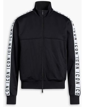 DSquared² Printed Jersey Track Jacket - Black