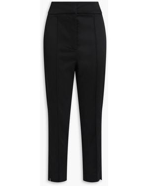 Veronica Beard Lago Satin Tapered Trousers - Black