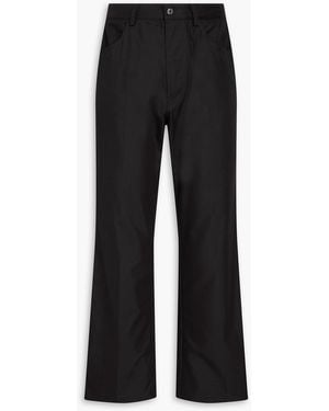 Second Layer Valluco Cotton-Blend Twill Trousers - Black
