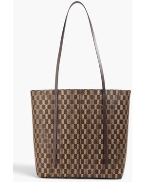 By Malene Birger Abilsos Printed Coated-Canvas Tote - Brown