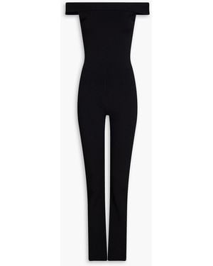 Galvan London Schulterfreier jumpsuit "aria" aus ponte - Schwarz