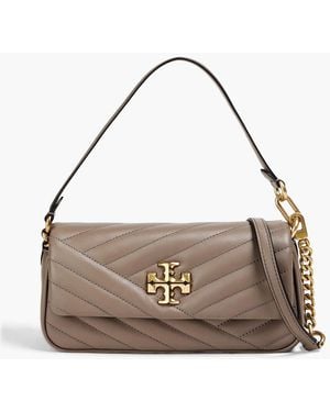Tory Burch Kira Quilted Leather Shoulder Bag - Natural