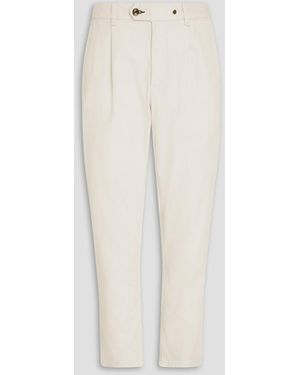 Rag & Bone Pleated Cotton-blend Twill Chinos - White