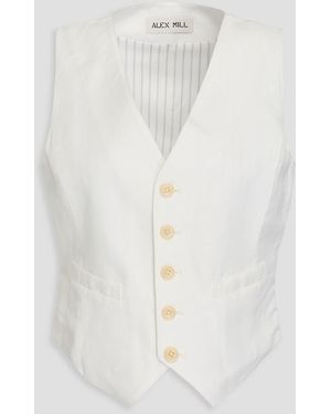 Alex Mill Kam Linen, Lyocell And Cotton-Blend Twill Vest - White