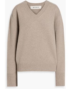 Rohe Cutout Wool And Cashmere-Blend Sweater - Natural