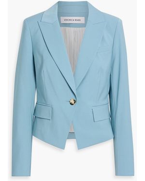 Veronica Beard Hosanna Dickey Wool-Blend Blazer - Blue