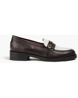 Malone Souliers Keiona Two-Tone Leather Loafers - Black