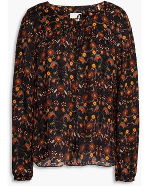 Isabel Marant Floral-Print Jacquard Blouse - Brown