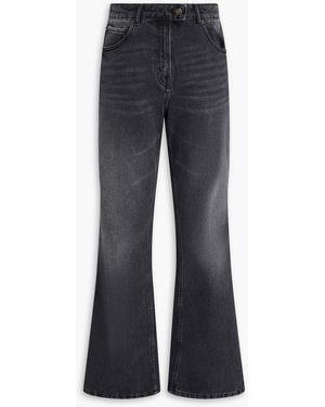 Courreges Faded High-Rise Flared Jeans - Blue