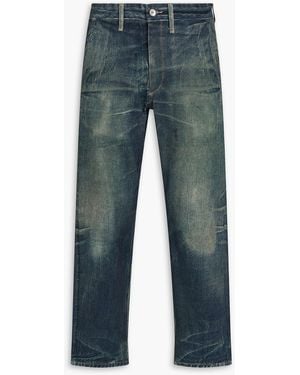 Rag & Bone Fit 4 Miramar Denim-Effect Print French Cotton-Terry Trousers - Blue