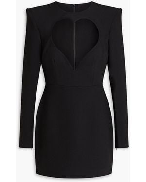 Alex Perry Cutout Crepe Mini Dress - Black