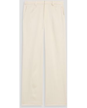 Brunello Cucinelli Satin-Crepe Wide-Leg Pants - Natural