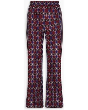 Borgo De Nor Aubrielle Printed Twill Bootcut Trousers - Red