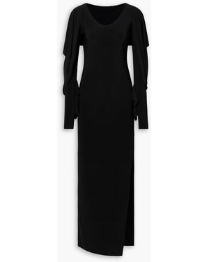 Norma Kamali Hooded Cutout Stretch-jersey Maxi Dress - Black