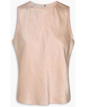 Vince Crinkled-Satin Top - Pink