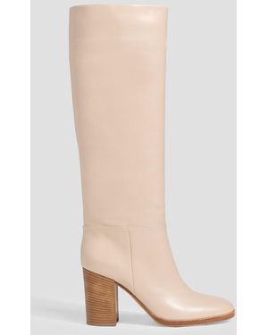 Gianvito Rossi Santiago 85 Leather Knee Boots - Pink