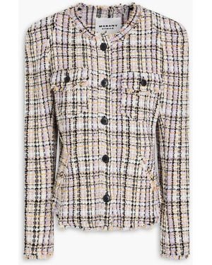 Isabel Marant Nelly Cotton-Blend Tweed Jacket - Purple