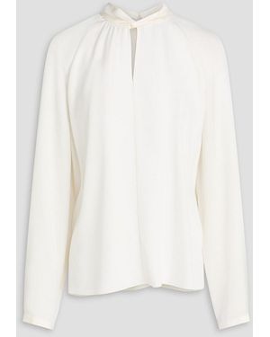 Theory Twisted Silk-crepe Blouse - White