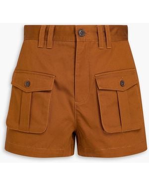 FRAME The Scout Cotton-Twill Shorts - Brown