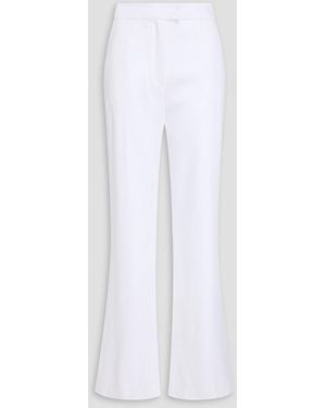 Galvan London Satin-Crepe Flared Pants - White