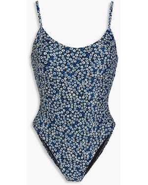 Matteau The Scoop Floral-print Swimsuit - Blue