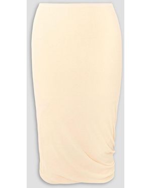 Jil Sander Cotton-Crepe Midi Skirt - Natural