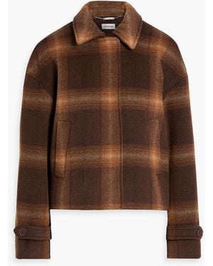 Jonathan Simkhai Colby Checked Wool-Blend Felt Jacket - Brown