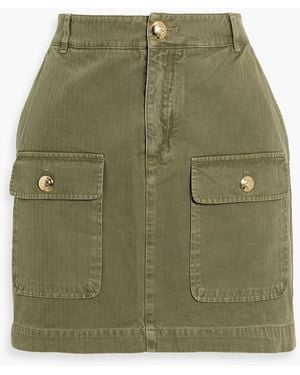 Anine Bing Aliza Denim Mini Skirt - Green