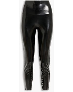 Norma Kamali Glossed leggings - Black