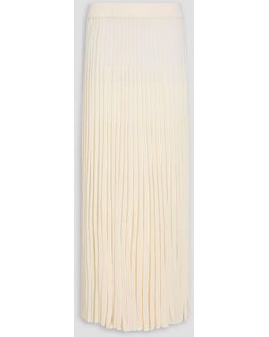 Zimmermann Ribbed-Knit Midi Skirt - Natural