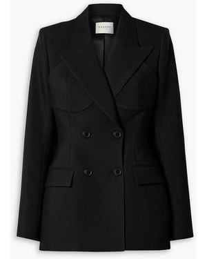 Salon 1884 Cocteau Wool And Silk-blend Twill Blazer - Black